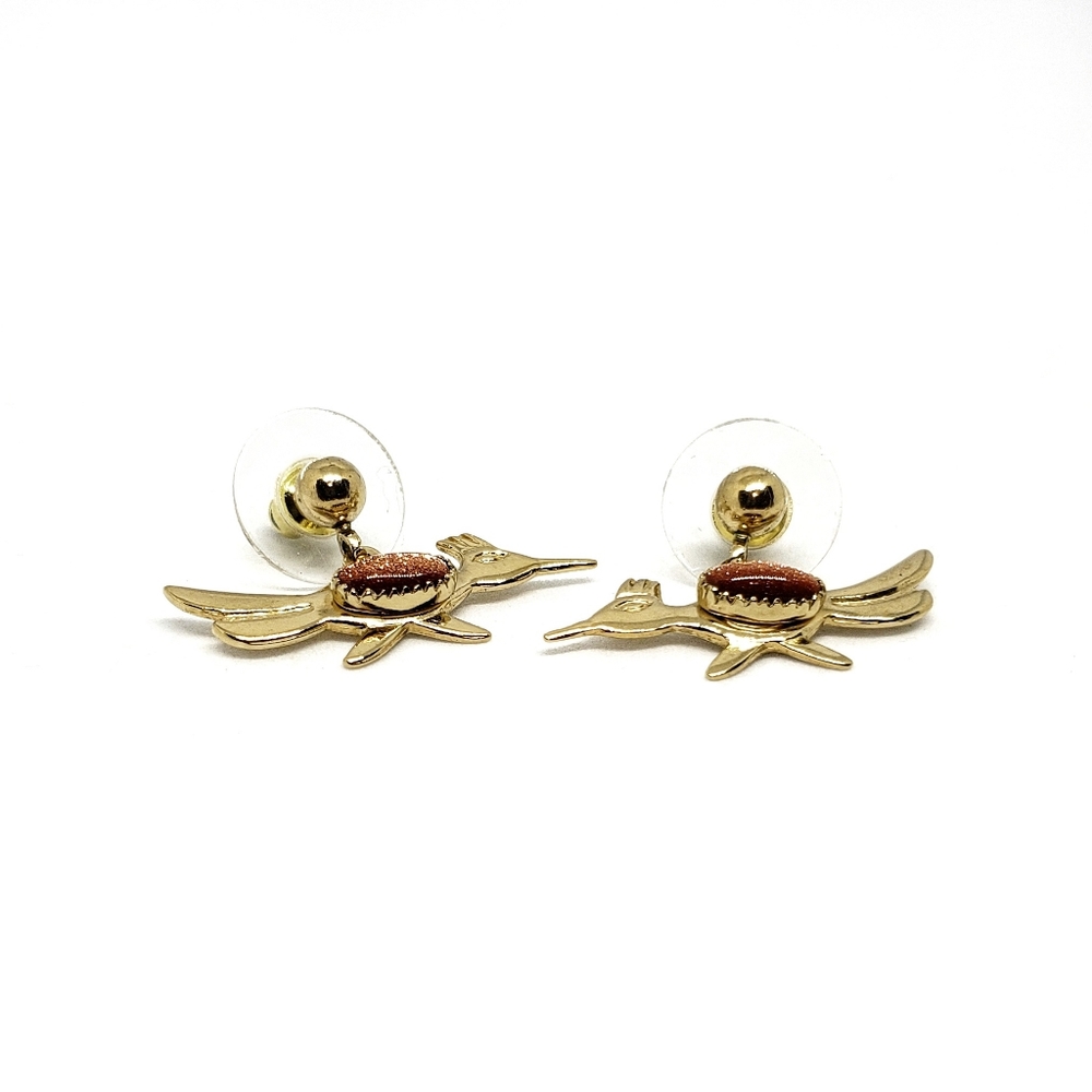 Vintage Road Runner with Goldstone earrings - Picture 7 of 9